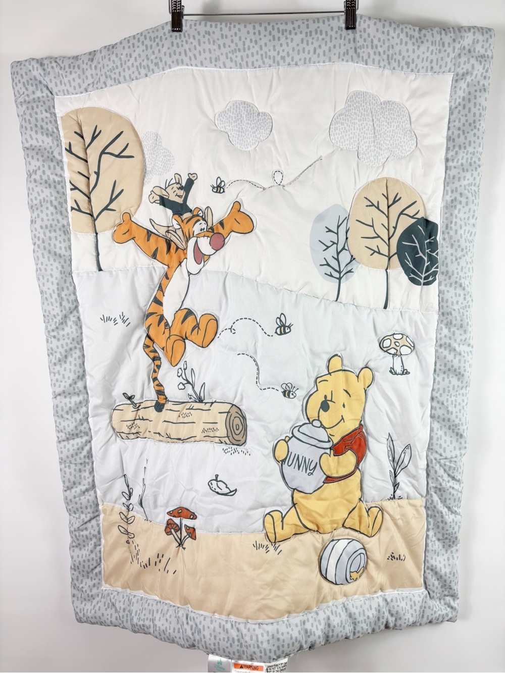 Disney Classic Winnie the Pooh Tigger & Roo Baby Crib Blanket Comforter
